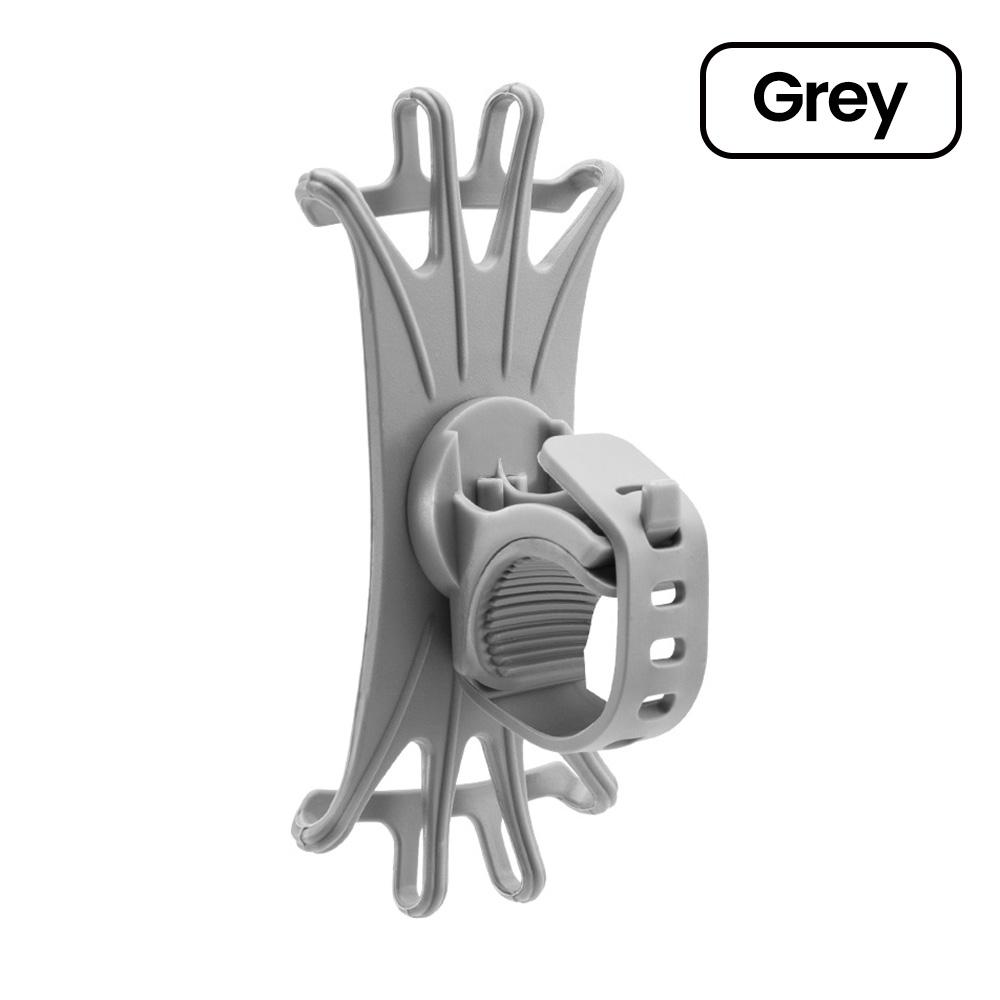 

Вращающийся на 360 градусов держатель для мобильного телефона для велосипеда, мотоцикла, силиконовый держатель для навигации на велосипеде, подставка-держатель для iPhone, Samsung, Xiaomi серый