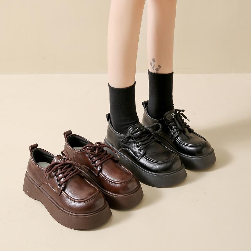 Fashion CRLAYDK Vintage Loafers for Women Platform Slip On Fashion Comfort Business Casual Shoes Dressy Office Work Leather Shoes