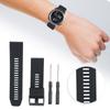 26mm Uhrenarmband Silikon Dornschließe Wasserdichtes Uhrenarmband Passend für Garmin fenix 5Xplus (Schwarz)