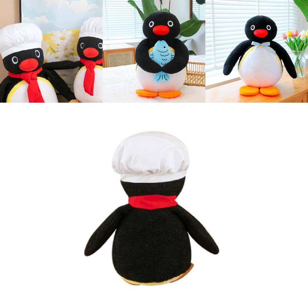 Adorable Pingu Chef Penguin Plush Toy Soft And Cute Penguin Stuffed Animal For Kids