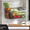 No-Drill Multifunctional Wall-Mounted Spice Rack Kitchen Storage Organizer Salt Seasoning Jar Vegetable Basket Rack