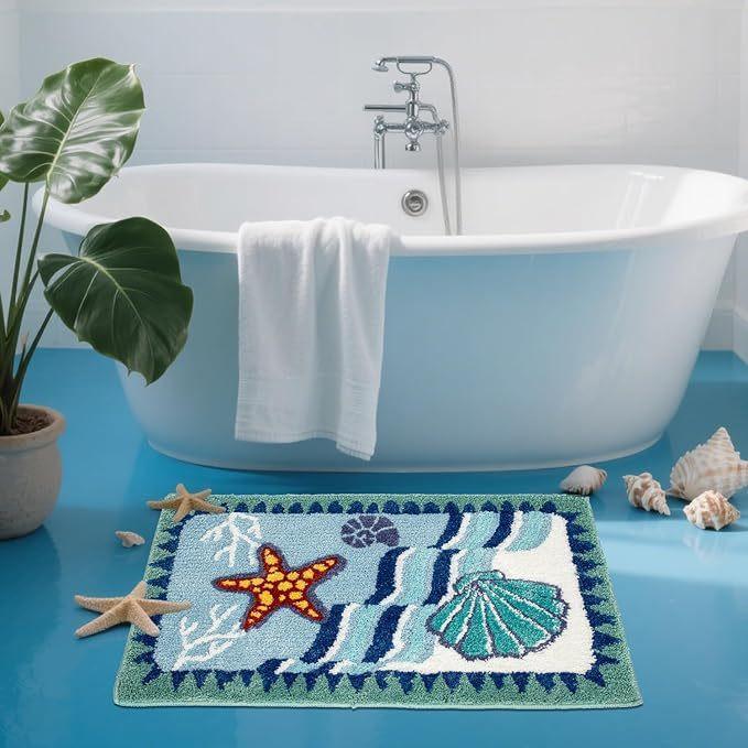 Tappetino da Bagno in Finto Cashmere Antiscivolo Impermeabile per Doccia, per Uso in Bagno e Ingresso