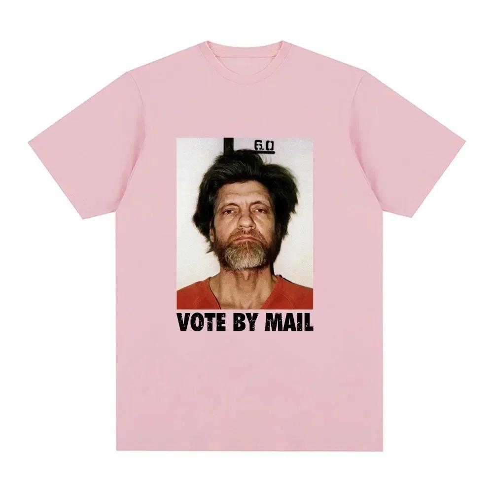 Vote By Mail Ted Kaczynski T-shirt Women's Faashion Harajuku Pattern T-shirt Unisex High Quality Casual Vintage T-shirt Top