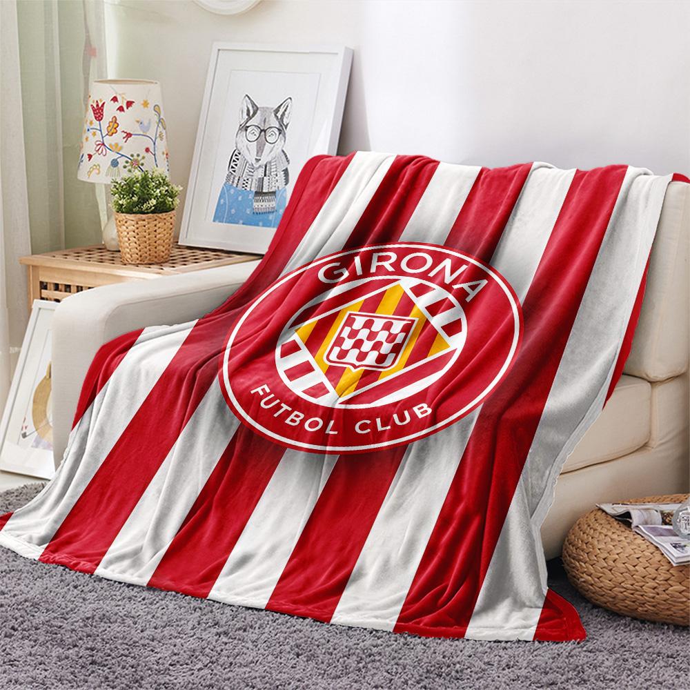Girona FC FlAannel Blanket, High quality Comfortable for All Seasons, Home Decor, Warmth and Comfort