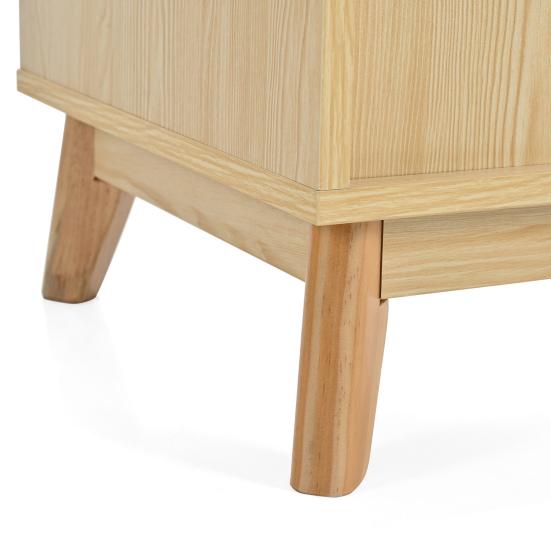 Dressing Table with Multi Drawers Big Mirror Wide Desktop Large Storage Space Smooth Surface Storing Wooden