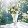 Clear Glass Flower Vase Functional Decorative Minimalist Pot Table Centerpiece for