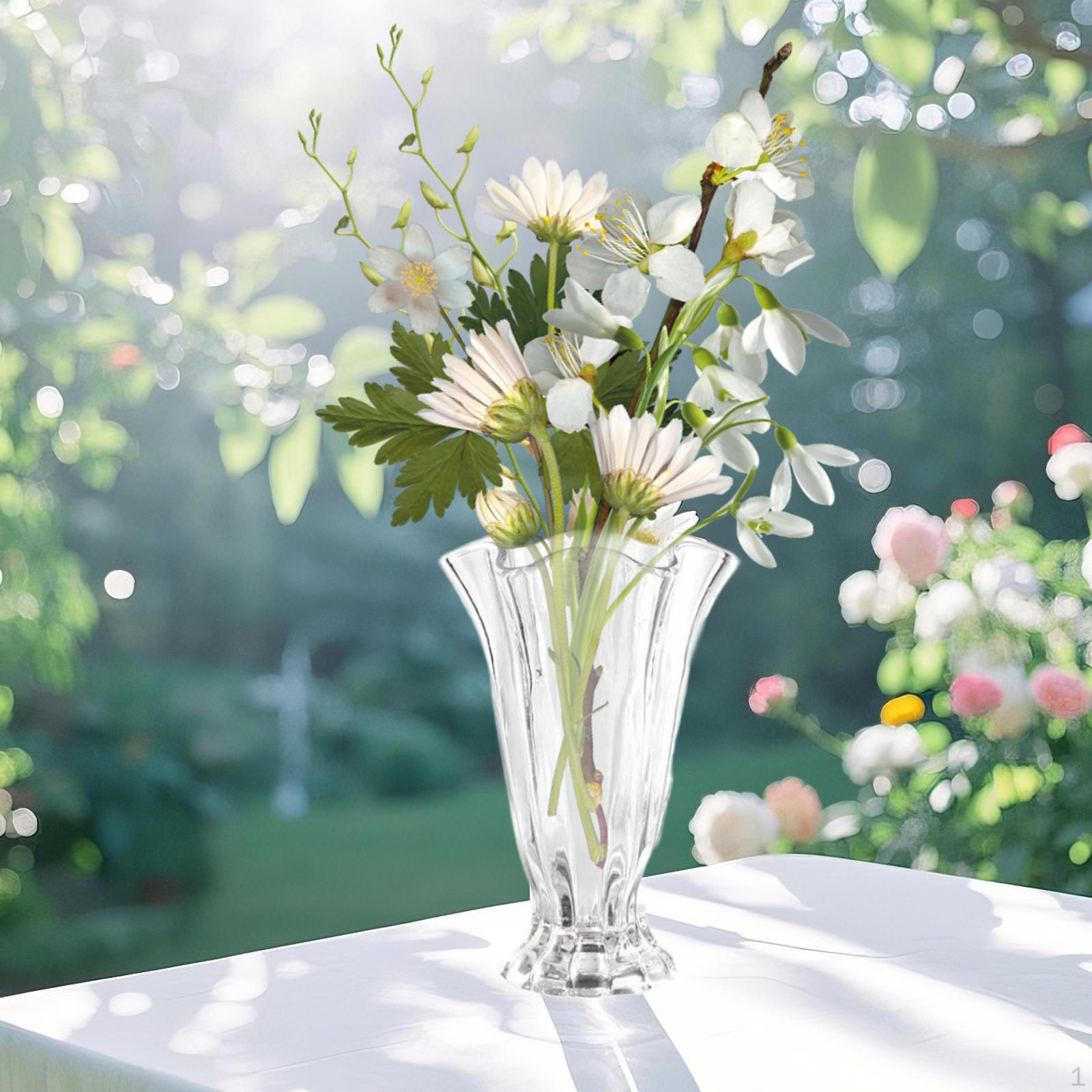 

Прозрачная стеклянная ваза для цветов Функциональный декоративный минималистичный горшок Настольное украшение для