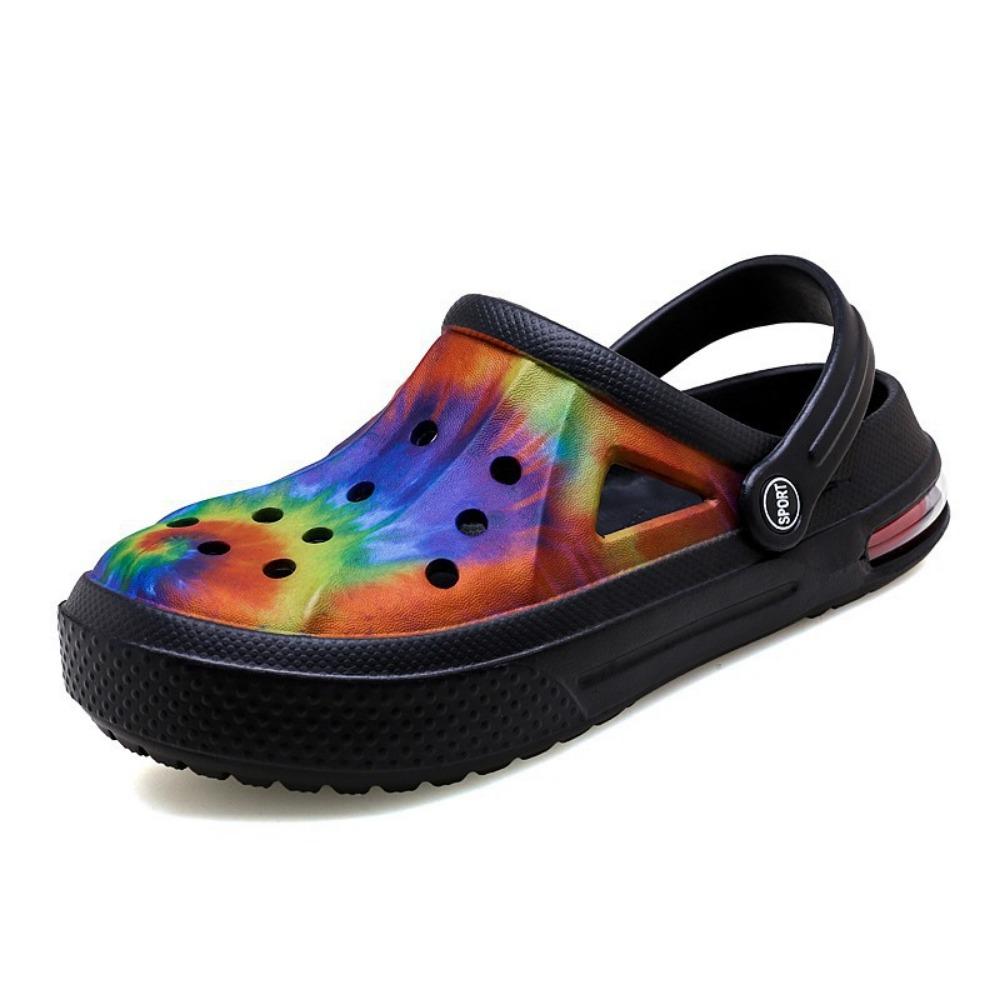 

Унісекс камуфляжні сандалі Crocs з товстою підошвою, дихаючі, з відкритим носком, садові туфлі для пар 43 чорний