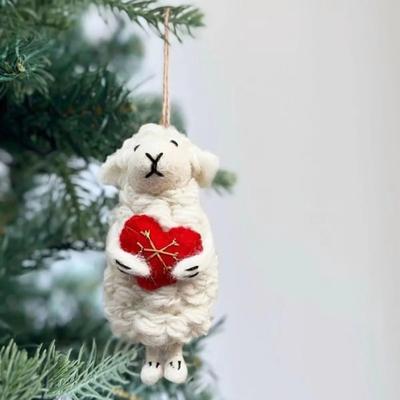 Cute Sheep Wool Pendant, Doll Accessory, Animal Doll Keychain, Bag Charm