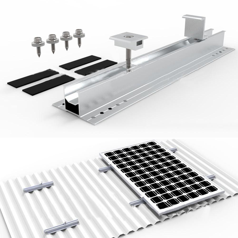 High Quality Solar Mounting Rails 1Set Backup Mini Rail Aluminum Alloy Silver Aluminum Aquaculture Bracket Commercial