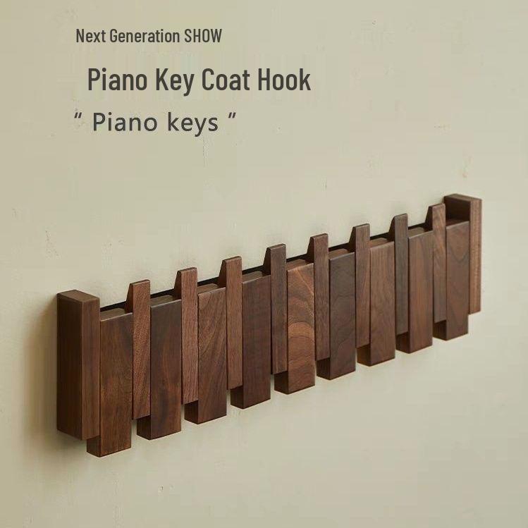 Nordic Punch-Free Solid Wood Coat Rack for Entrances, Walls, and Hallways.
