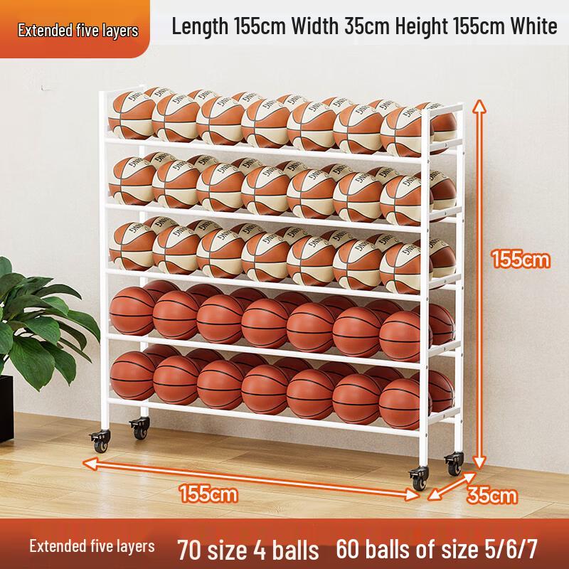 Zhan Yu Movable 5-Tier Sports Ball Storage Rack