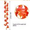 5/10Pcs Artificial Fall Leaf Garland Fake Plants Autumn Decor Leaves Vine For Thanksgiving Halloween Festivals Wedding Decora