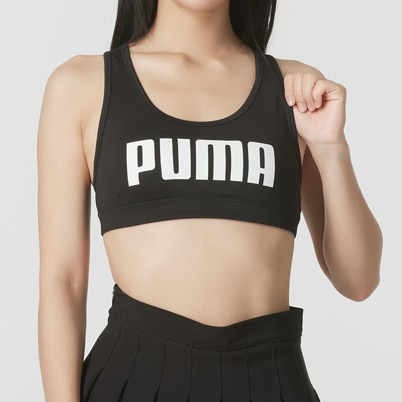 Puma Letter Print Comfortable Breathable Training Sports Underwear Women Underwear Black 526429-01