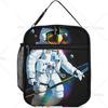 Trippy Space Chilling Astronaut Art Lunch Box for Women Men Kids Office Work, Moisture Resistant Lunch Bag Organizer Handbag