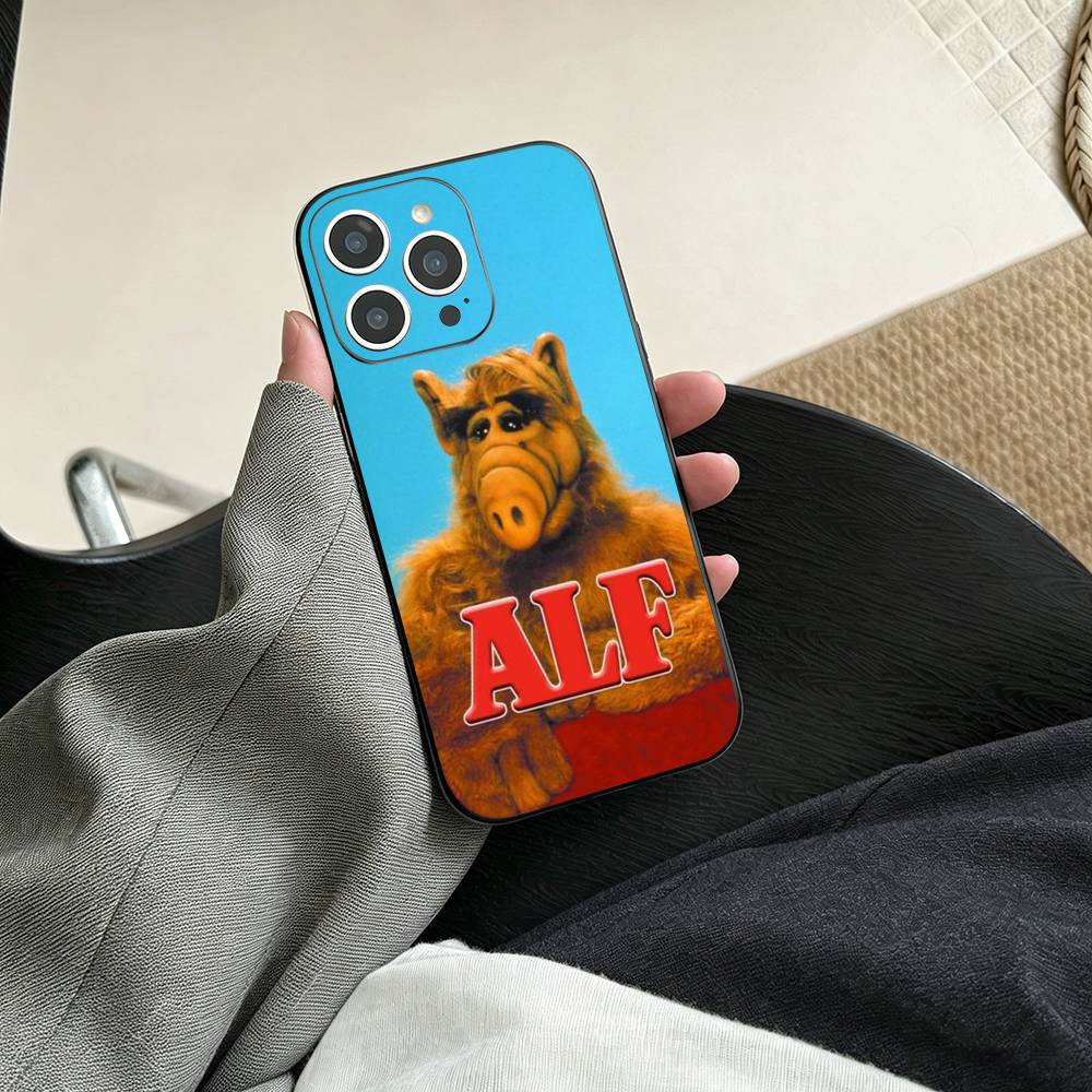 F-Family C-Comedy TV Series ALF Phone Case For iPhone 17, 16,15,14,13,12,11 Plus,Pro Max, Others Soft Black Cover