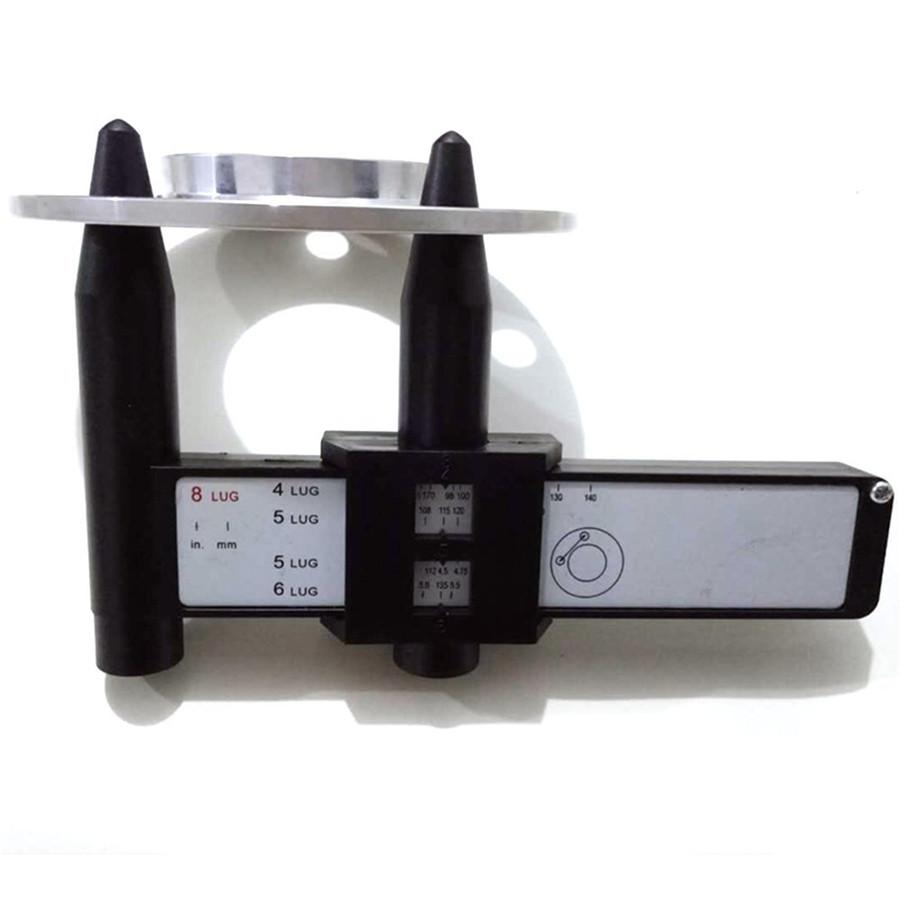 Precise Tire Bolts Wheel Rims Ruler Pattern Gauge PCD Measuring Tool 4 5 6 8 Lug