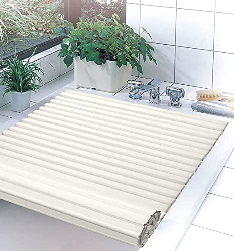 PEARL METAL Bathtub Lid, White, 80 x 182.5 cm, Shutter Type, W18, Style Pure, HB-4975