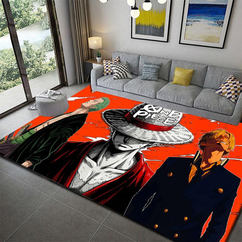 One Piece Anime Gift Area Rug Soft Non-Slip Mat for Bedroom Living Room Home Decor