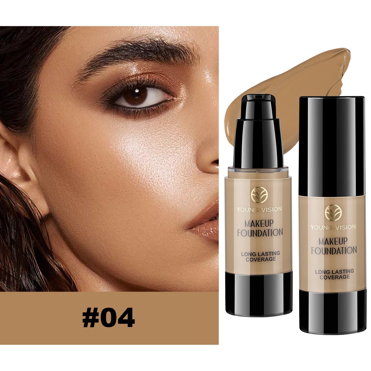 

YOUNG VISION 1-piece Press liquid Foundation Матирующий маслянистый водостойкий макияж макияж консилер тональный крем 30ml