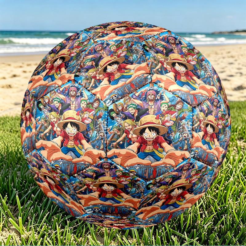 One Piece Print Size 5 Soccer Ball, PU Wear Resistant Football for Match Training and Daily Practice, Birthday Gift for Soccer Fans