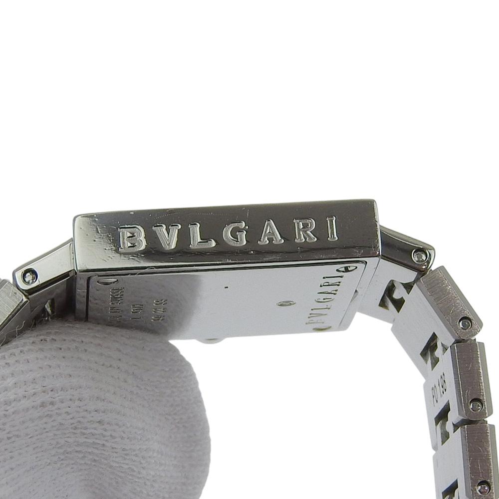 Bvlgari Quadlard Watches SQ22Stainless Steel Black blackDial Stainless Steel Quartz Analog Display Women Used