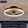 Round DC Variable Ceiling Fan Light for Simple Bedrooms