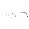 Rimless Rectangle Gold Smartbuy Collection Hollis Wm6506 C1 Fashion Unisex Eyeglasses