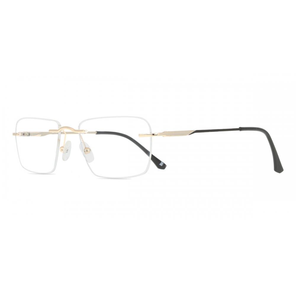 Rimless Rectangle Gold Smartbuy Collection Hollis Wm6506 C1 Fashion Unisex Eyeglasses
