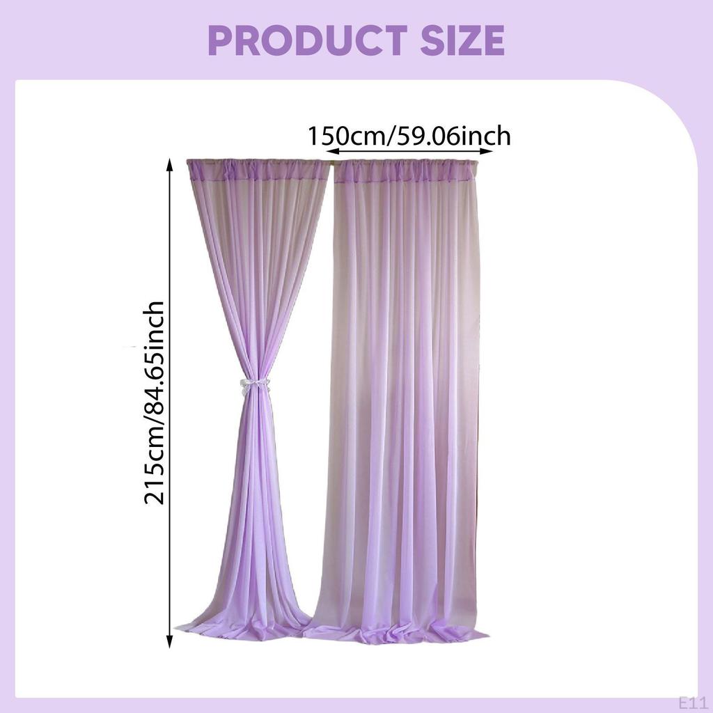 Backdrop Curtains 2 Panels Drapes Wedding Decoration for Festival Birthday