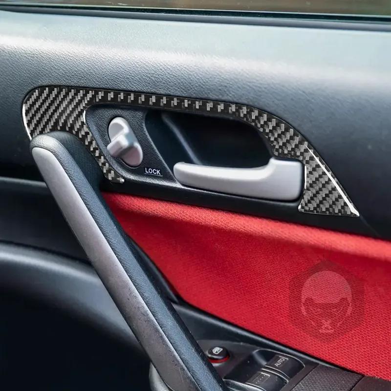 For Honda Civic Si 2001 2002 2003 2004 2005 Accessories Carbon Fiber Car Interior Door Handle Panel Trim Sticker