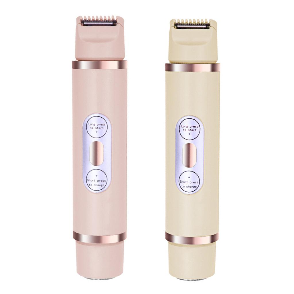 Women Electric Shaver USB Rechargeable Double Head IPX7 Waterproof Portable Face Body Bikini Area Arm Leg Hair Removal Epilator Razor Trimmer