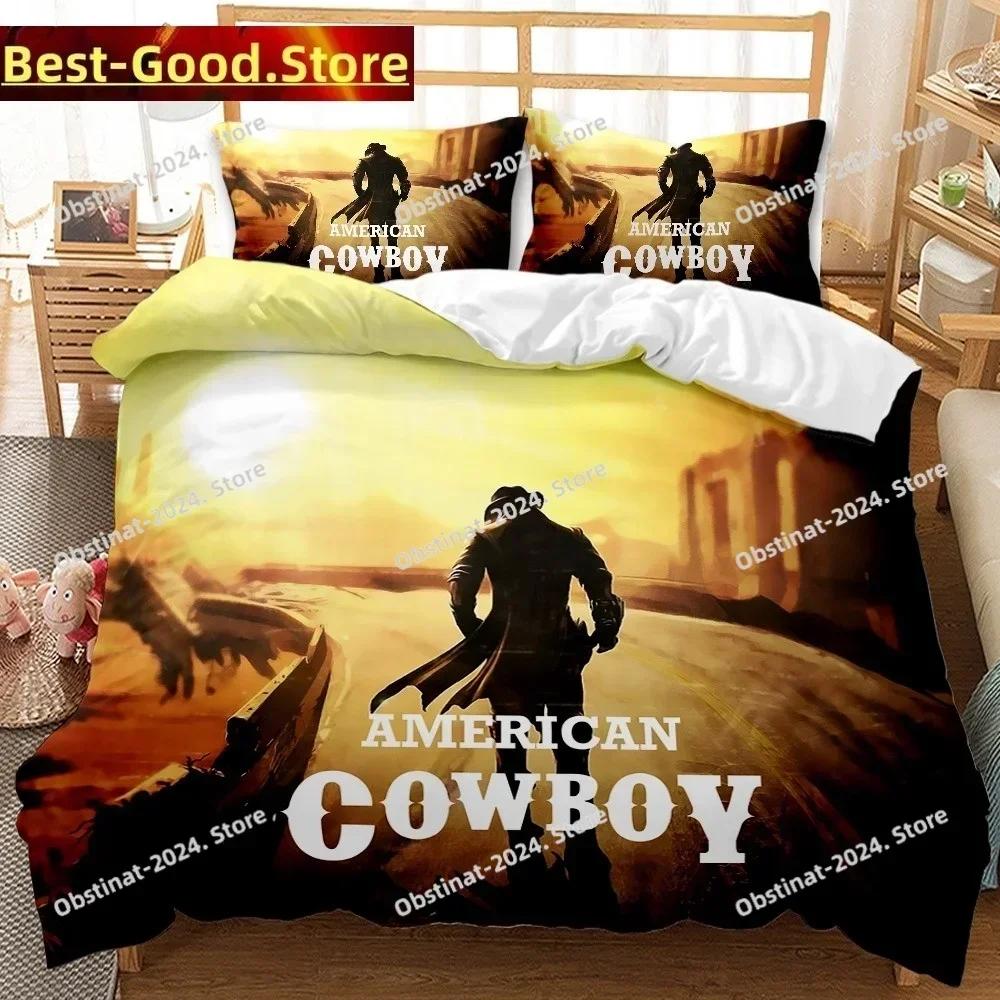 AHSNME Amerikan Batısı Kovboy Yorgan Kılıfı (Vahşi Batı Filmi Teması) Yatak Takımı GunHorseCowboy Yorgan Kılıfı Setleri ropa de cama
