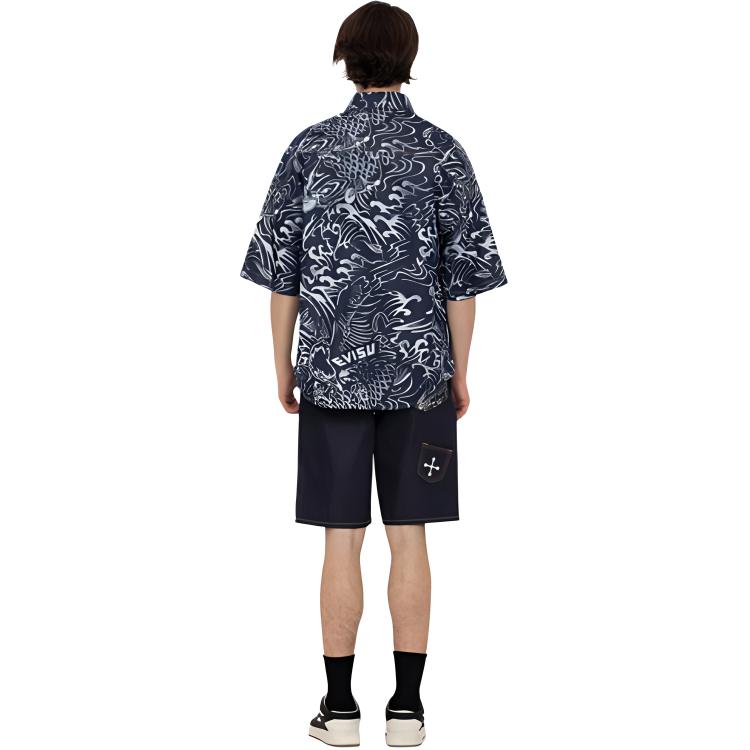 Evisu Denim Shorts Men's Denim Blue Moderate 2ESHTM4DS7052RXDN