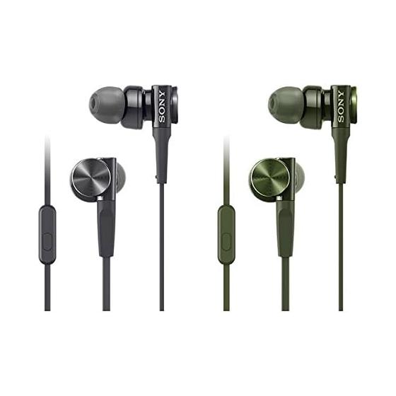 Sony Earphones Deep Bass Model MDR-XB75AP: Canal Type with Remote Control and Microphone, Black MDR-XB75AP B