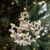Tree Ornament Plastic White Christmas Ornament Elk Snowflake Christmas Tree Ornament Key Xmas Baubles Christmas Party