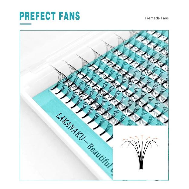 Lakanaku 320 Fans Premade Volume Fans 3D 4D 5D 6D Soft Cashmere Matte Eyelashes Large Capacity Cilios Individual Lash Extension