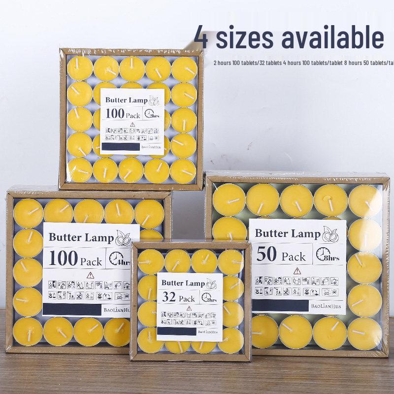 LIEI 2-Hour Smokeless Tea Light Candles, 100 Count