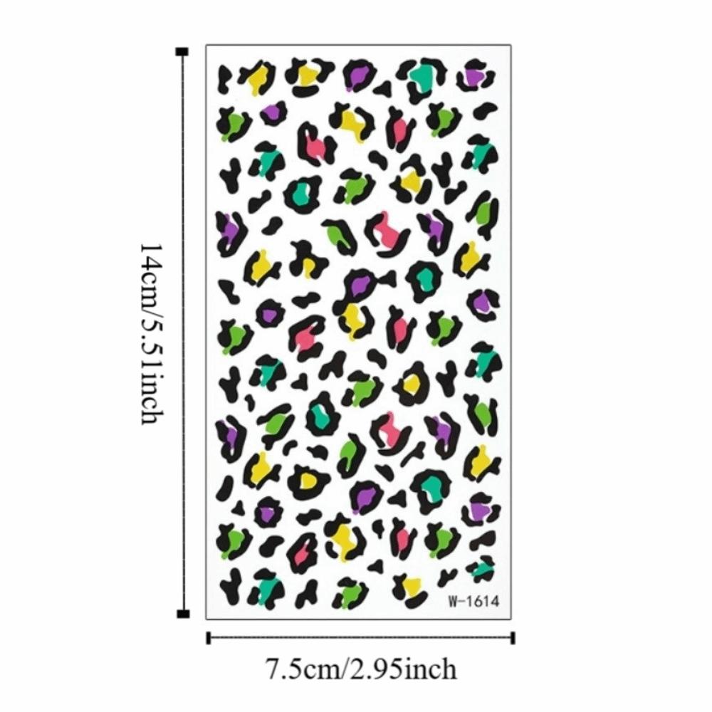10 ks Dočasných tetování na jedno použití Falešné nálepky na body art Cool tetovací nálepky s leopardím vzorem Cosplay