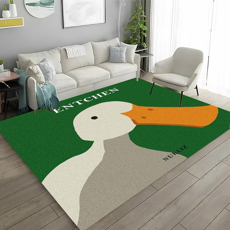 Pathetic Humor Duck HD Large Area Carpets for Home Living Room Children's Bedroom Sofa Doormat Kitchen Floor Rugs Anti-slipDecor