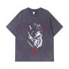 275 GSM Gewaschene T-Shirts 100% Baumwolle Berserk V9 Druck Unisex Schweres Baumwoll-T-Shirt