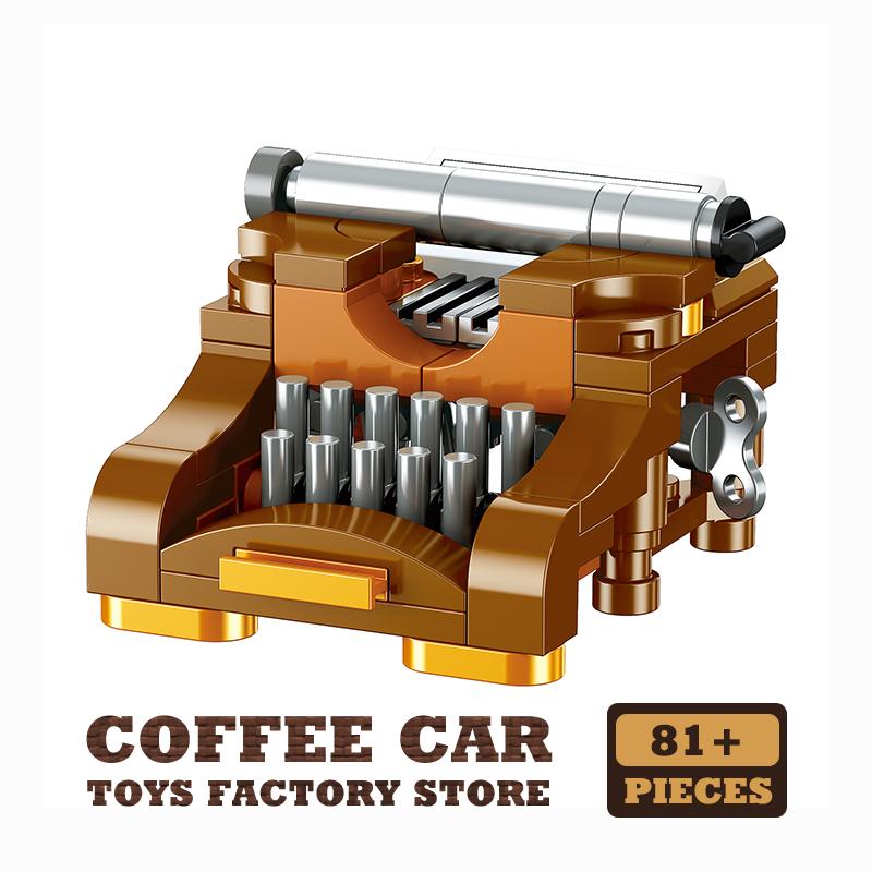 

Retro Furniture Bricks Toys Cute Gramophone Model DIY TV Mantel Clock Building Blocks Vintage Sofa Desktop Decor Adult Kid Gifts
