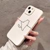 Cute Cartoon Line Cat Phone Case For Samsung Galaxy S25 S24 S23 Ultra S22 Plus S21 S20 FE A55 A54 A35 A15 Shockproof Cover