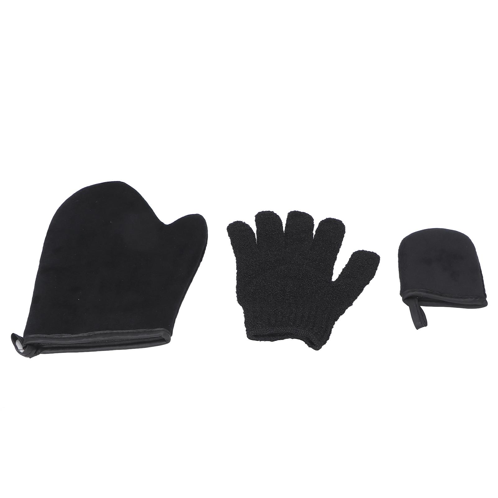 

3 шт. Набор аппликаторов для автозагара, аппликатор для лосьона для спины, варежка с отшелушивающим эффектом