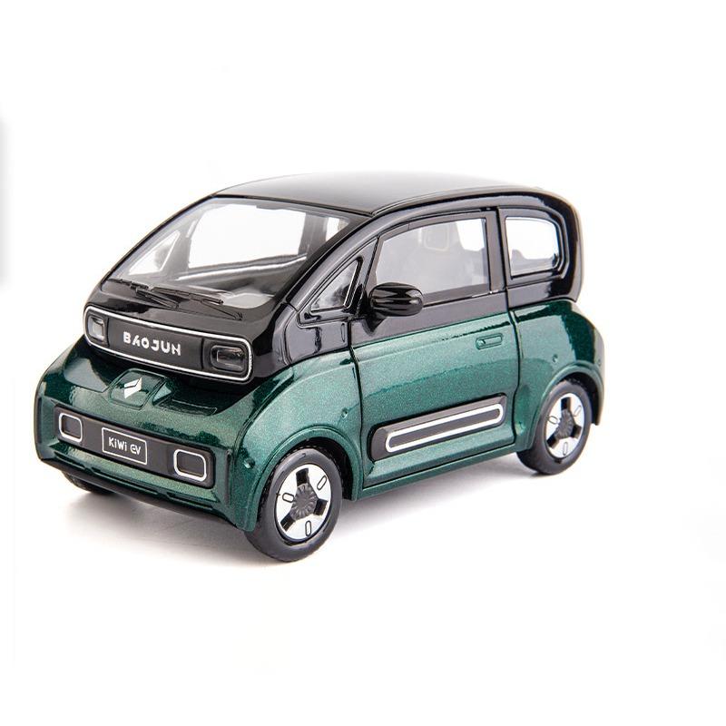 

1/24 Wuling BAOJUN KIWI EV литые игрушечные машинки из сплава металлическая игрушечная модель автомобиля со звуком и светом коллекция детских игрушек зелёный