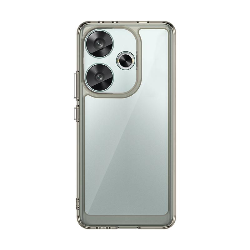 For Poco F6 Clear Case For Xiaomi Poco F6 Fundas Cover Coque Hard Translucent Soft TPU Frame Protective Phone Case Poco F6