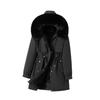 Pie Overcomes Women's Winter New Medium and Long Fleece Thickened Padded Jacket Slim Down Padded Jacket Padded Jacket
