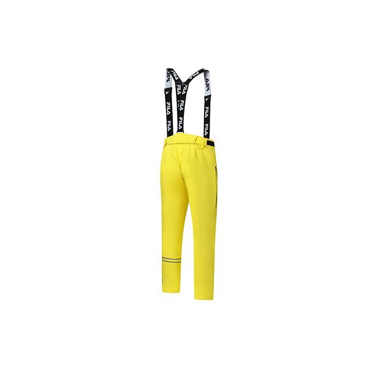 FILA Athletics Outdoor Windproof Durable Sports Logo Print Windproof Durable Letter Suspenders Ski Pants Men pants Light-Yellow A11M246915F-YE