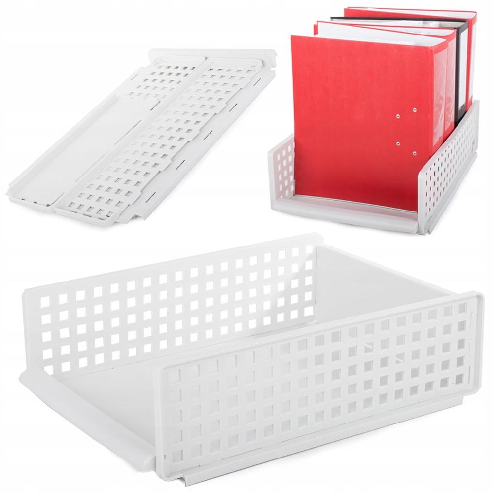 Document Organizer Office Binders Shelf Folding Toolbox White