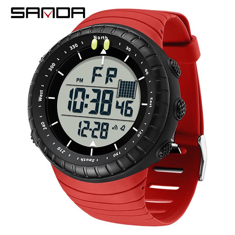 Sanda Cold Light Large Screen Waterproof Digital Sports Watch